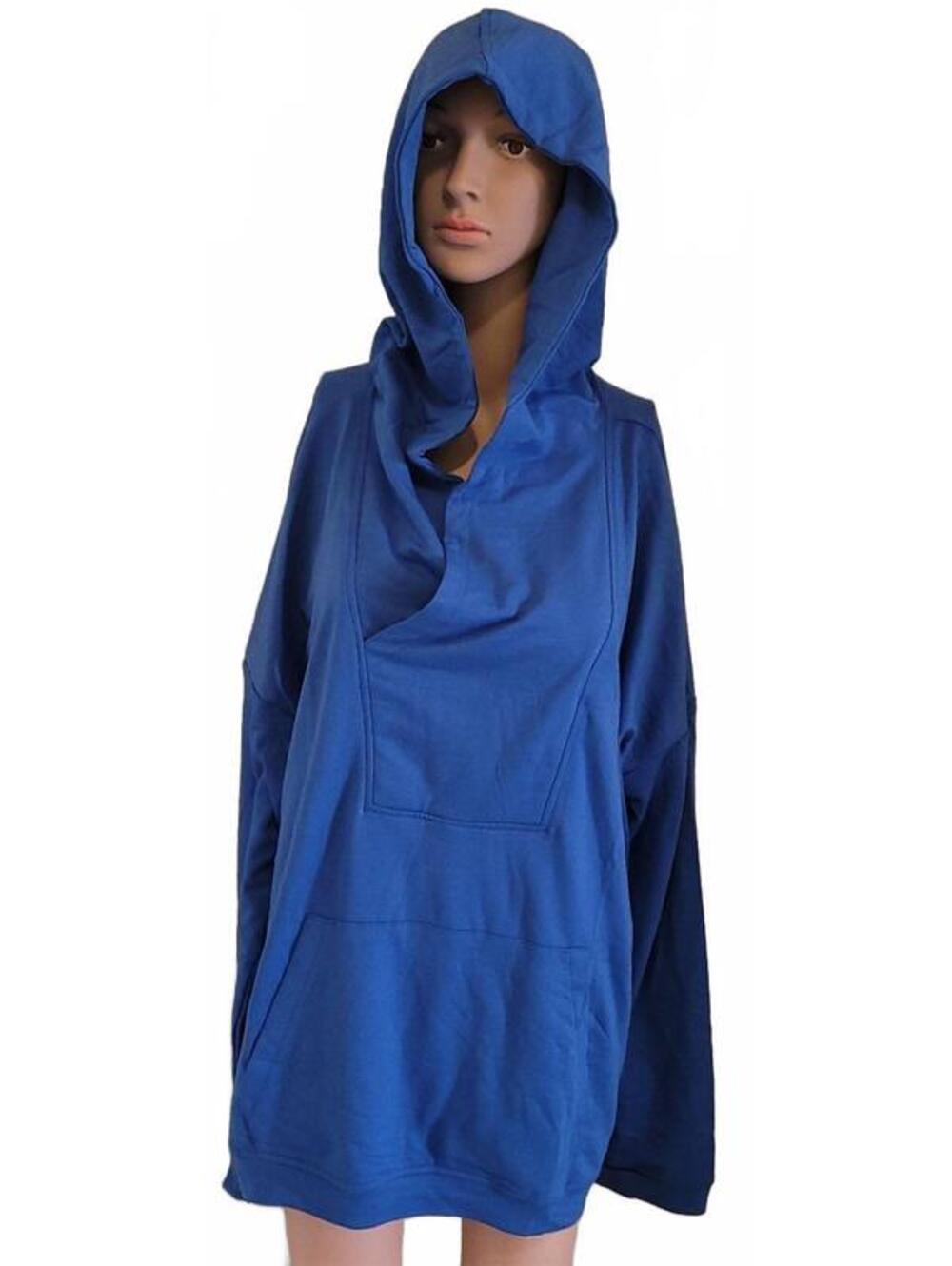 FD Men's Size XL Blue Hoodie Sweatshirt with Pocket